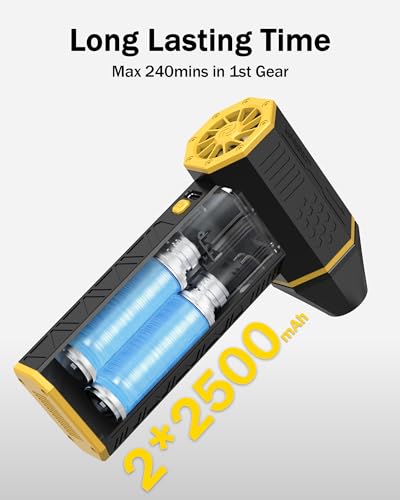 SwiftFlow X3 Compressed Air Duster-110000RPM Super Power Electric Air Duster, 3-Speed Adjustable Rechargeable Cordless Air Blower for Computer, Keyboard, Home, Outdoor and Car