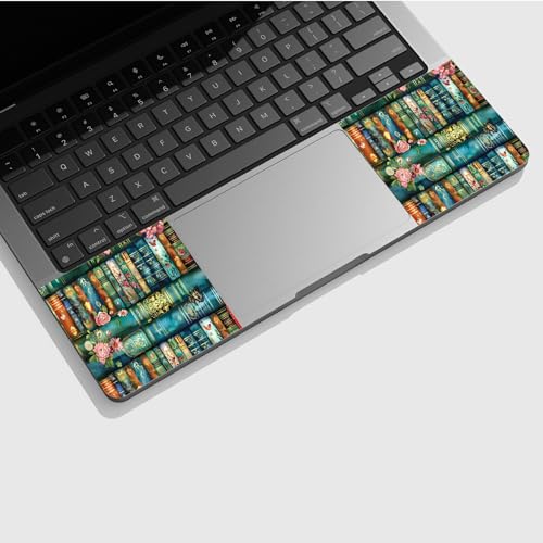 Universal Laptop Skin Sticker with 2 Wrist Pad Skins, Waterproof Scratch Resistant Vinyl Laptop Cover Decal, Cut to Fit for 11–15.6 Inch MacBook HP Dell Lenovo, Art Bookshelf - color: Art Bookshelf