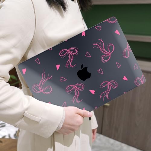 MEEgoodo Case for MacBook Pro 16 inch 2026 2024 2023 2021, Laptop Hard Shell Compatible with M5 M4 M3 M2 M1 Pro/Max Chip, Fit Model A3429/A3428/A3403/A3186/A2991/A2780/A2485, Ribbons Bow - color: Ribbons Bow