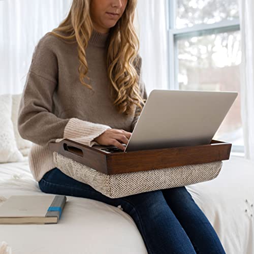 ROSSIE HOME Wood Lap Tray – Java Bamboo, Fits 15.6” Laptops - color: Java, size: Single Tray
