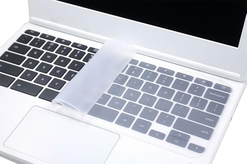 2 PCs 11" x 4.7" Ultra Thin Universal Silicone Keyboard Cover Skin Compatible for Most 11"-12" MacBook HP Dell Lenono ASUS Laptops & Chromebook Laptops (Clear) - color: Clear, size: 11" -12"
