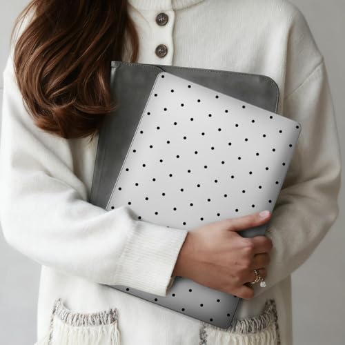 for MacBook Air 13.6 Inch Case M5/M4/M3/M2 2026-2022 Release A3449 A3240 A3113 A2681 Cute Polka Dot Aesthetic Design Crystal Clear Girly Case Laptop Protective Hard Shell Cover - color: Polka Dot