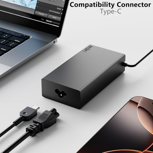 GKLSPL 140W USB C Charger for Lenovo All Type C,Legion/Thinkpad/IdeaPad | For IdeaPad Pro 5,Legion Slim Pro 7 Pro 9 Yoga Pro 7 Yoga 9i,Legion 9 Pro 5 5i 7 7i,ThinkPad Z16,Slim 7 5,ADL140YDC3A