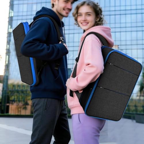 Travel Laptop Backpack with Small Case for 15-16 inch Notebooks, Slim & Expandable Computer Bag for College Business Commute for Men and Women,Black-Blue - color: Black-blue