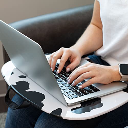 LAPGEAR MyStyle Portable Lap Desk with Cushion - Cow Print - Fits up to 15.6 Inch Laptops - Style No. 45338 - color: Cow Print