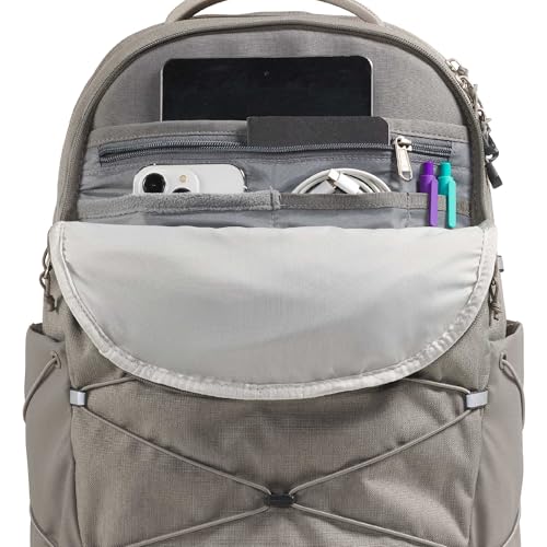 The North Face Borealis Laptop Pack, Stone Slab Lt Hth/Stone Slab, OSFA | Everyday Travel Bag, Laptop Sleeve, Reflective Details - color: Stone Slab Light Heather/Stone Slab