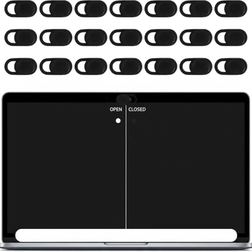 25-Piece Camera Cover Slider, Minimalist Webcam Privacy Protector for Laptops and Desktop, Strong Adhesive Camera Shield for Most Electronic Devices