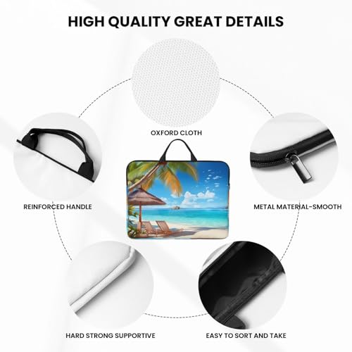 14 Inch Laptop Sleeve Case Waterproof Lightweight Laptop Case Bag Summer Beach Holiday Travel Laptop BagsWith Handle Briefcase Messenger Bag For Women Men