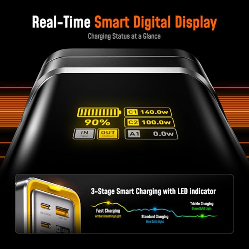 AOHI 240W Laptop Power Bank 27600mAh Portable Fast Charger (99.3wh)+240W USB 4 2.0 Cable 3.3FT