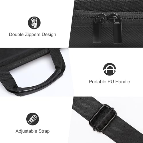 MOSISO Hard Shell Laptop Case for Men Women, 15-16 inch Geometric Splicing Computer Bag Compatible with MacBook HP Dell Lenovo Asus, 15.6 inch Laptop Bag with Front Raised Pocket&Shoulder Strap, Black