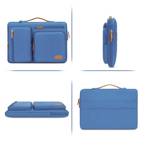 MOSISO 360 Protective Laptop Shoulder Bag,15-15.6 inch Computer Bags Compatible with MacBook Pro 16 inch, HP, Dell, Lenovo, Asus Notebook,Side Open Messenger Bag with 4 Zipper Pockets, Cadet Blue - color: Cadet Blue, size: 16 inch