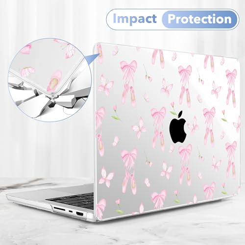 May Chen for 2026 MacBook Pro 14-inch M5 M4 M3 M2 M1 Pro/Max Chip, Release 2026 2025-2021, Model A3427 A3426 A3434 A3112 A3401 A3185, Plastic Hard Shell with Keyboard Cover, Ballet Shoes - color: Ballet shoes