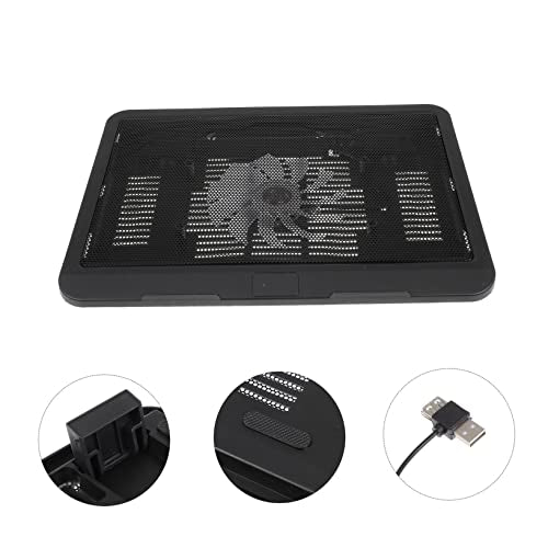 LABRIMP Laptop Cooling Pad Ultra Thin Laptop Riser with Skid Design Silent Fan for Laptops Ergonomic Laptop Holder for Home Office and Outdoor Use