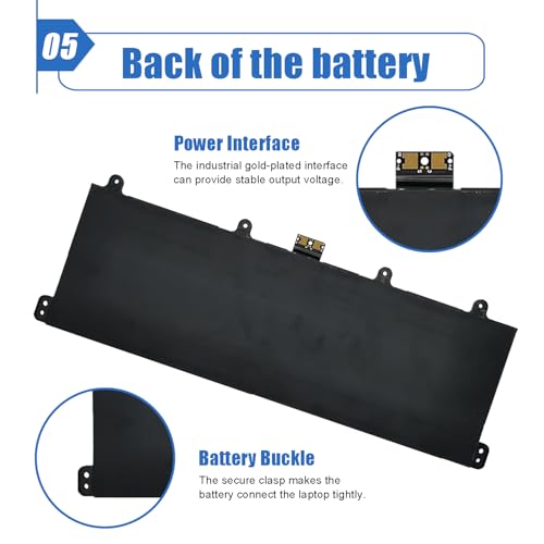 40Wh 9F4FN Laptop Battery Replacement for Dell Latitude 7320 Detachable Inspiron 14 3420 Series 09F4FN 2VKW9 8PK6G 7.6V 5000mAh