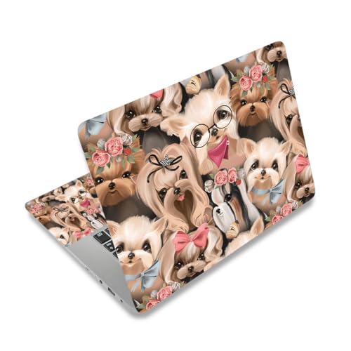 Laptop Skin Sticker Decal 12 .1 13 13.3 14 15 15.4 15.6 inch Personalized Universal Notebook Vinyl Skin Stickers Cover Art Decal Computer Protector (Cute Puppies) - color: Cute Puppies