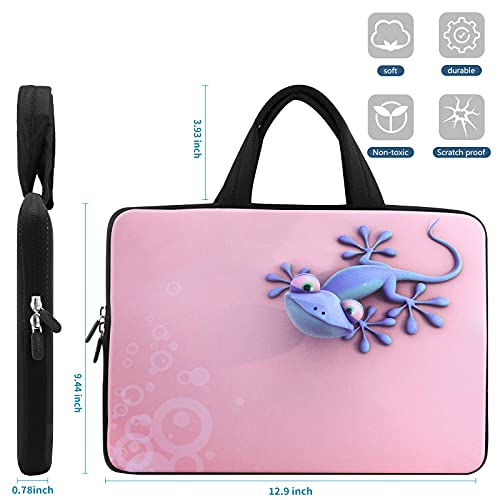 icolor 11 11.6 12 12.1 12.5 inch Laptop Carrying Bag Chromebook Case Notebook Ultrabook Bag Tablet Cover Neoprene laptop Sleeve case chromebook sleeve with Handle Kids Boys Girls Cute Gecko - color: Cute Gecko