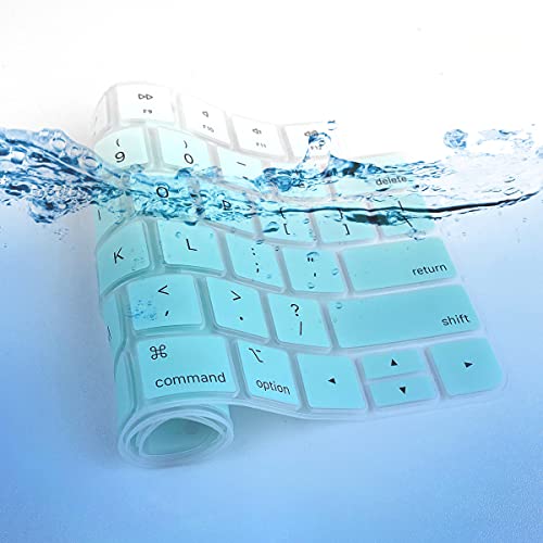 Keyboard Cover Skin for Apple Magic Keyboard A2449 A2450 MK293LL/A MK2A3LL/A, 2024/2023/2021 iMac All-in-One Desktop Keyboard, iMac 24 Inch with M4 /M3 /M1 Chip with Touch ID, US Layout, MintGreen - color: MintGreen