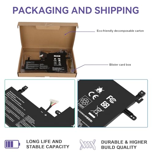 B31N1842 0B200-03440000 Laptop Battery Replacement for ASUS VivoBook S15 X513EA X513EP X513EQ X513IA X531F X531FA K531 K531F K513EA K513EQ F513EA F513EP S513EA S513EP S513EQ K531FA X531FL S531F - size: 8.46*5.55*0.24inch B31N1842