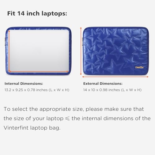 14 inch Laptop Sleeve Case for 14" MacBook Pro M5 M4 M3, Surface Laptop Studio 2, ThinkPad E14 Gen 6, IdeaPad 3i, 14.5" XPS 14, Inspiron 14, 14" Yoga Pro 7 Gen 9, HP Laptop Bag Cover, Blue - color: Blue, size: 14 inch / Macbook 14