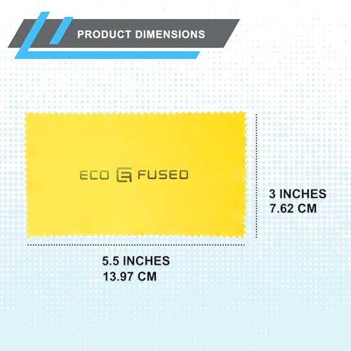 Eco-Fused Microfiber Cleaning Cloth - 5.5x3'' Microfiber Cloth - Pack of 18 Lens Cleaning Wipes - Cleaning Cloth for Glasses, Eyeglasses, Camera Lens & Phones - color: 18 Pack - 5.5 X 3 Inch