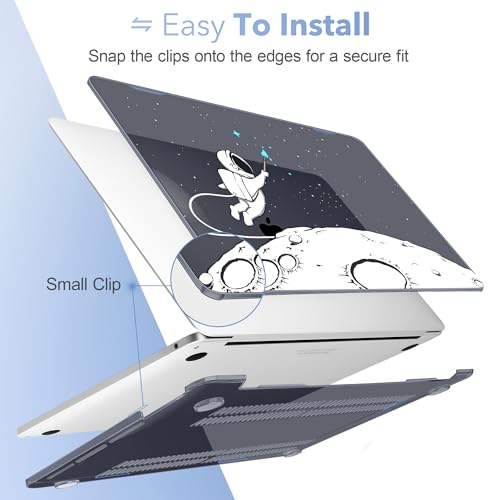 May Chen Case for MacBook Pro 13 inch M2 2023,2022,2021,2020 A2338 M1 A2251 A2289, Plastic Hard Shell Cover for MacBook Pro 13" with Touch Bar Fits Touch ID, Cute Astronaut - color: Cute astronaut