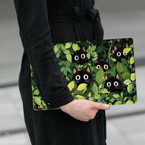 Laptop Skin Sticker Decal 12" 13" 13.3" 14" 15" 15.6",Waterproof Scratch Resistant Vinyl,Reusable Easy to Apply,for MacBook HP Dell Notebooks Netbooks Laptop,2 Wrist Pads,Cat Plant - color: Cat Plant