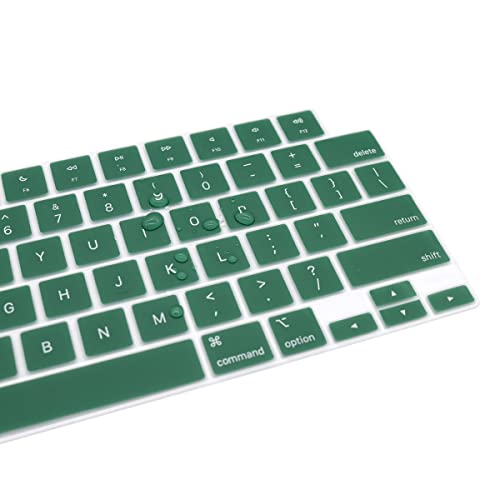 Se7enline Compatible with MacBook Keyboard Cover Skin for Mac Neo & Air 13/15 & Pro 14/16 inch (M5 M4 M3 M2 M1 A18 Pro) 2026/2025/2024/2023/2022/2021 Silicone Waterproof Dustproof Durable,Green - color: Green