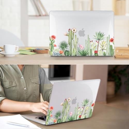 Compatible with 2026 MacBook Neo Case 13 inch Model A3404 (A18 Pro Chip), Anti-Fingerprint& Scratch Sturdy Protective Hard Shell Case & Keyboard Cover & Screen Protector &Webcam Cover, Cacti - color: Cacti