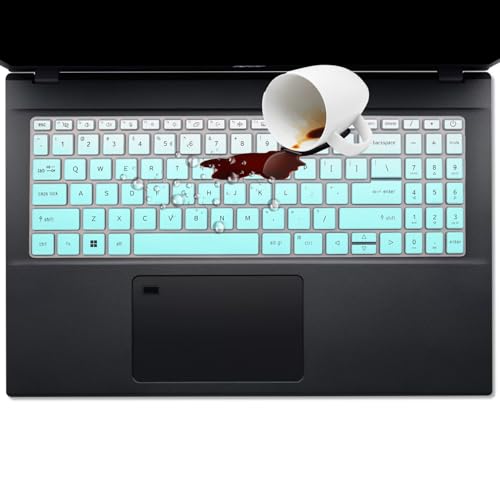 Keyboard Cover for 15.6" Acer Aspire Vero 15AV15-53P-52PG, Aspire 15 A15-41M/51M/61M, Aspire 5 A515-57 A515-57G A515-57-53T2/56UV/51WN/73L5/75RH 15.6 (Not Fit The Older Aspire AV15-51 A515-46~A515-56) - color: Ombremint