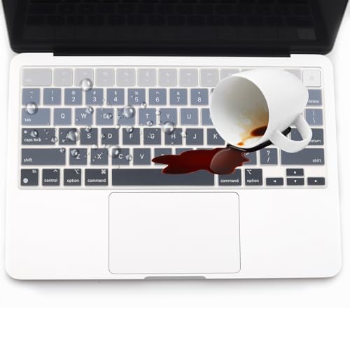 2 Pack Keyboard Cover for 2026 MacBook Neo 13" (Touch ID) & MacBook Pro 14"/16" M5-M1 Pro/Max, M5-M2 & MacBook Air 13"/15" M5-M1, Keyboard Protective Skin US Layout-BlackGradual - color: BlackGradual+TPU