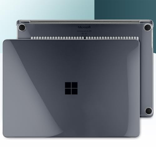 Crystal Clear Case for 15" Microsoft Surface Laptop 8 2026 for Business,Surface Laptop 2024 2025 (7th Edition), Lightweight Ultra-Slim Shell with Keyboard Cover, OTG Adapter, Black - color: Black