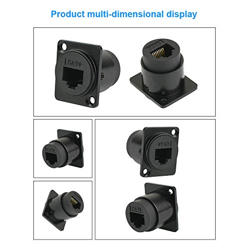 Toronce D R Series D-CAT6 Passthrough Panel-Mount Connector (D-CAT6_5Pack) - size: D-CAT6_5Pack