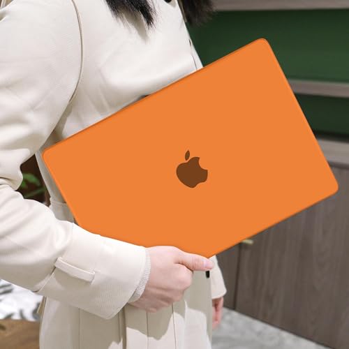 MEEgoodo for M5 MacBook Pro 16 inch Case 2026 2024 2023 2021 (Fit Model A3429/A3428/A3403/A3186/A2991/A2780/A2485) M5 M4 M3 M2 M1 Pro/Max, Laptop Case with Keyboard & Webcam Cover, Matte Orange - color: Matte Orange