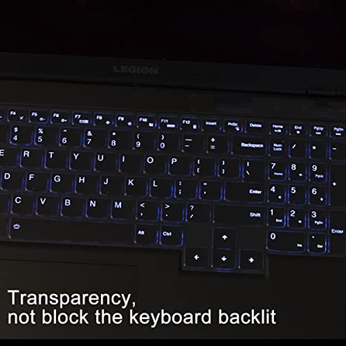 Keyboard Cover Skin for Lenovo Legion 5 5i 5p 5pi 7 7i Gen 9/8/7/6 15.6" 16" 17.3", Legion Pro 5 5i 7 7i 16" Gen 9/8/7/6, Legion Slim 5 5i 7 7i 15.6 16 Gen 9/8, LQQ 15.6" 16" Gen 9/8, US Layout - color: Clear