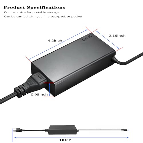 140W USB-C Charger Compatible with Lenovo ThinkPad P1 16 Gen8 Gen9 Z16 P16s | for Legion 9 Gen8 Gen9 Slim 7/5 Gen9 Yoga Pro 7 7i 9i Gen8 Gen9 IdeaPad Pro 5 5i Gen8 Laptop