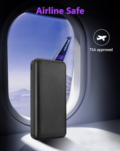 Miady 2-Pack Portable Charger 22.5W Power Bank 20000mAh Travel Battery Pack | Fast Charging丨Dual USB丨3 Outputs 2 Inputs丨High Capacity丨Compatible with iPhone 17 Android etc丨74Wh丨for Camping丨Black+White