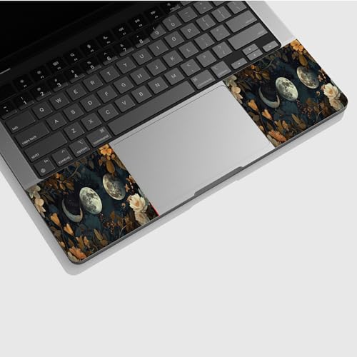 Universal Laptop Skin Sticker with 2 Wrist Pad Skins, Waterproof Scratch Resistant Vinyl Laptop Cover Decal, Cut to Fit for 11–15.6 Inch MacBook HP Dell Lenovo, Autumn Moon - color: Autumn Moon