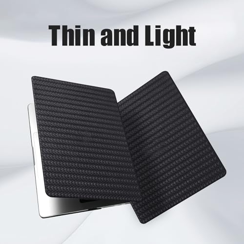 DTangLsm for MacBook Air 13 inch Case 2026 2025-2022 M5 A3449 M4 A3240 M3 A3113 M2 A2681, Woven Textured Leather Hard Shell Cover for MacBook Air 13.6 Case with Logo Cutout & Keyboard Cover, Black - color: #Woven Black