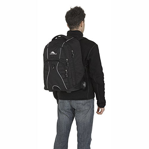 High Sierra Freewheel Wheeled Laptop Backpack, Black, 20.5 x 13.5 x 8-Inch - color: Black