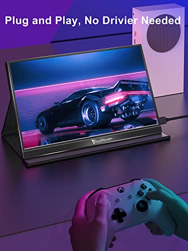 MAGICRAVEN Portable Gaming Monitor, USB-C HDMI Laptop Screen Extender, Second Display for Console with Built-in Speakers, Works with PS5, Xbox, Switch, Ideal for Travel Home Office - 17.2"