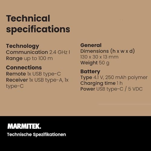 Wireless Presenter - Advanced Presentation Clicker with Digital Pointer, Zoom & Air Mouse Function by Marmitek