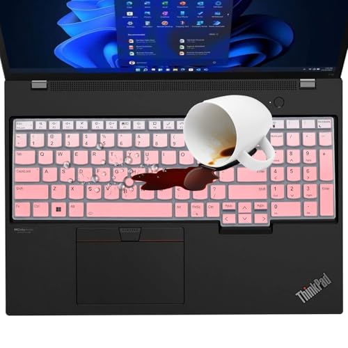 Keyboard Cover for Lenovo ThinkPad T16 P16 P16s 16 inch, Thinkpad L15 Gen 4/3 15.6-inch, ThinkPad T16 Gen 1, Lenovo ThinkPad 15.6" 16" Keyboard Skin (Not Fit Thinkpad L15 Gen 2/1) -Ombrepink - color: Ombrepink