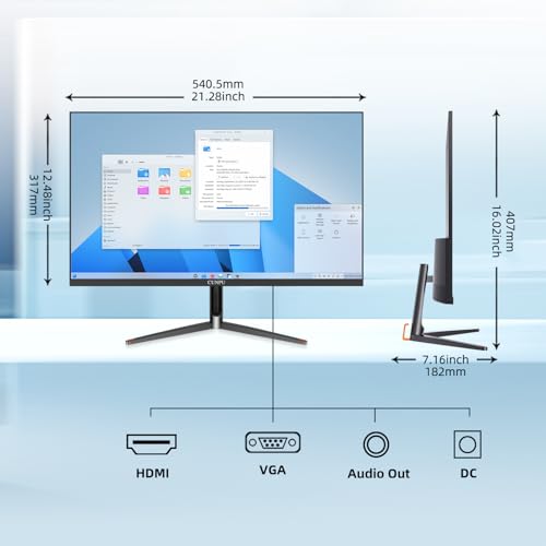 CUNPU 24 Inch Touchscreen Monitor, 10 Point Touch, FHD 1080P 75Hz IPS Screen, 100% SRGB, VESA Wall Mountable, Tilt Adjustment, VGA HDMI USB for PC, Laptop Business & Work Station, Warehouse - size: 24.0