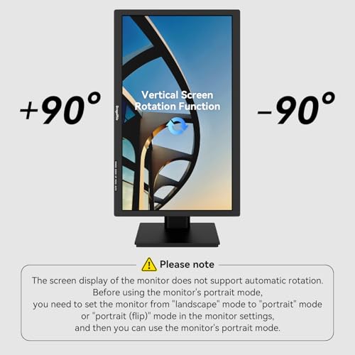 24 Inch Touchscreen Monitor VA 3000:1 Contrast PC Touch Screen 99% sRGB | Height/Pivot/Swivel/Tilt Adjustable, Computer Touch Display FHD 1920x1080P, 75Hz, HDMI, VGA, Type-B, Built-in Speakers, VESA - size: 24