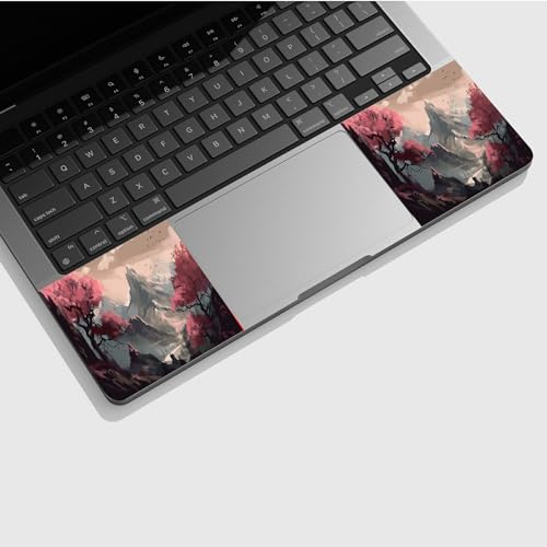 Universal Laptop Skin Sticker with 2 Wrist Pad Skins, Waterproof Scratch Resistant Vinyl Laptop Cover Decal, Cut to Fit for 11–15.6 Inch MacBook HP Dell Lenovo, Dreamy Autumn Scene - color: Dreamy Autumn Scene