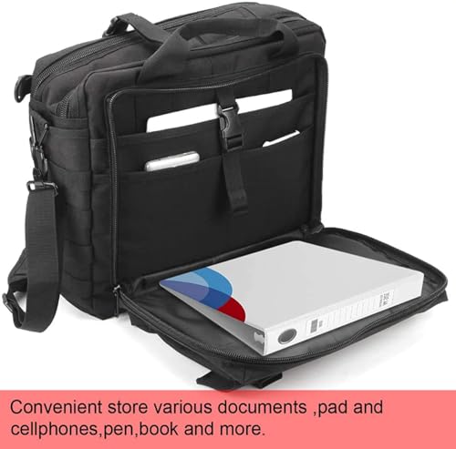 Tactical Briefcase, tactical computer bag 14.1" 15.6 In Men's Military Laptop Messenger Multifunction Briefcase for Men