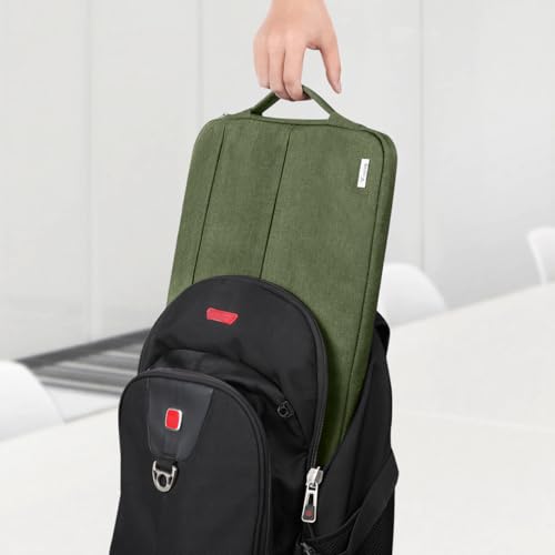Voova Laptop Sleeve Carrying Case 15.6 16 Inch,Slim Computer Cover Bag Compatible with MacBook Pro 15/16, Dell xps 15,15-16 Inch HP Dell Asus Laptop, Army Green - color: Army Green, size: 15.6-16 Inch