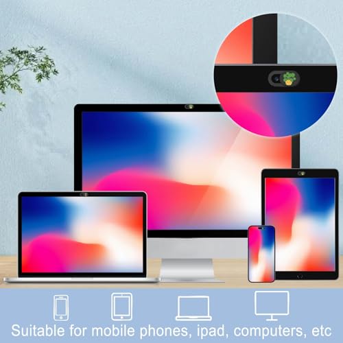 6Pcs 6 Styles Webcam Privacy Cover Cute Plant Laptop Camera Cover Ultra-Slim Phone Front Camera Blocker for Laptops Desktop Computer Tablet Notebook Mini PC Accessories Home Office Use - color: Plants-1