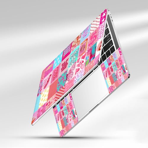 12.1-15.6 Inch Laptop Skin Decal, Universal Reusable Vinyl Laptop Cover Sticker, Waterproof Art Decal Protector - Pink Fashion Girl - color: Pink Fashion Girl