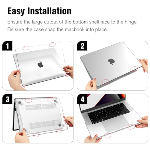 Fintie Hard Shell Case for MacBook Pro 16 Inch, Crystal Clear | A3428 A3429 A3403 A3186 A2991 A2780 A2485(2021-2026), M5/M4/M3/M2/M1 Chip - color: Crystal Clear, size: Pro 16 Inch